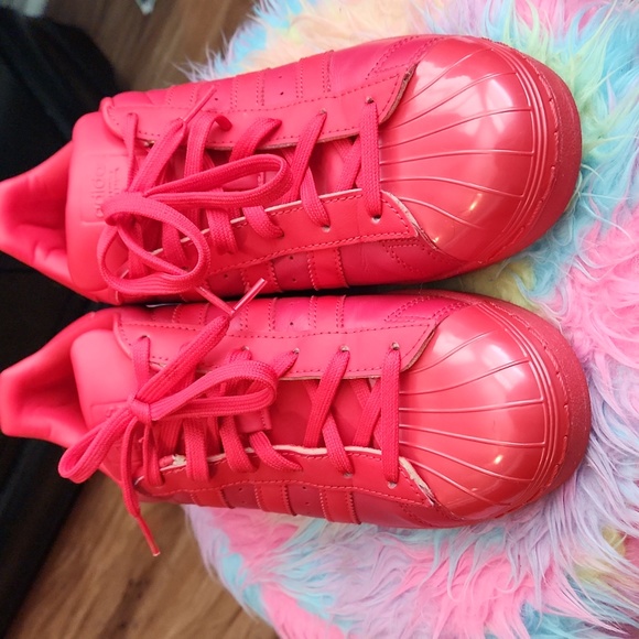 Adidas Originals Superstar Sneakers Red Size M8 W9 2016 collection Retro - Picture 12 of 13